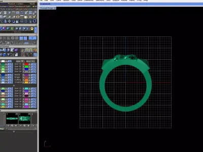 Luxury Chain Ring with Pyramid Stud  3D print model