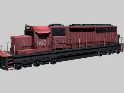 Diesel Engine Train CN 3D model