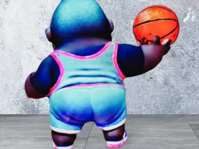 basketball monkey 3D print model