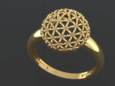 Women JEWELRY RING Engagement Ring Luxury Ring  3D print model
