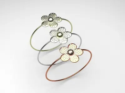 Flower Bracelet 3D print model