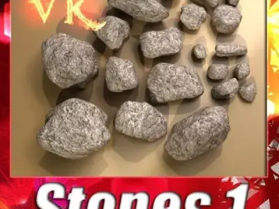 Stones 01 3D model
