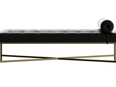 Barcelona Style Daybed With Bolster 3D model