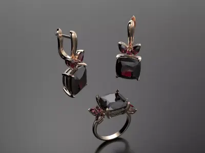Quad stone set for women 3D print model