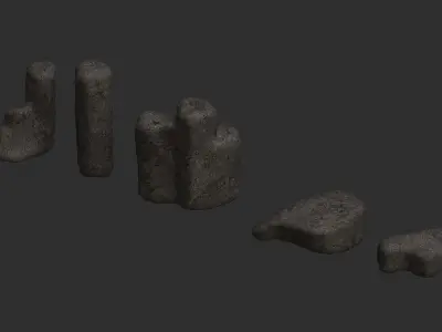 Rock Set 01 - Base Free low-poly 3D model