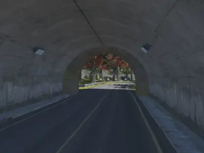 Forest Racing Track Low-poly 3D model