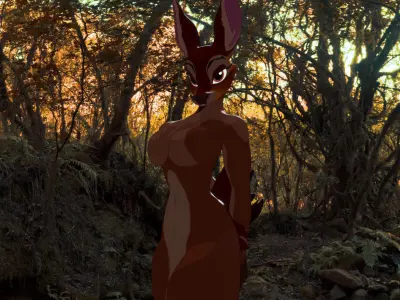 Anthro Female Bambi 3D model