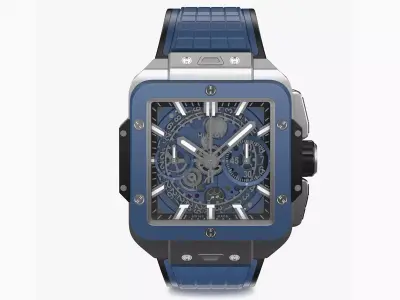 Hublot  Square Bang Unico Titanium Blue Ceramic 42mm Watch 3D model