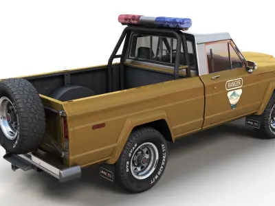 Jeep J-10 Ranger Patrol Vehicle Low-poly 3D model