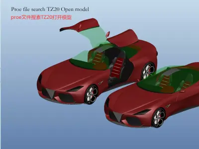 Alfa and Romeo sports cars 3D model