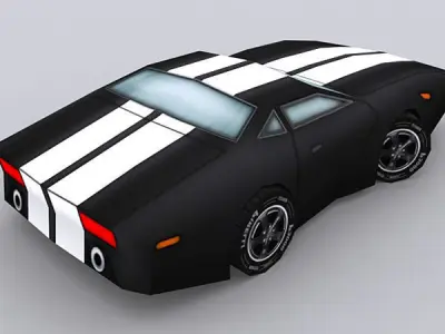 3DRT - Road Rush Muscle Cars  Low-poly 3D model