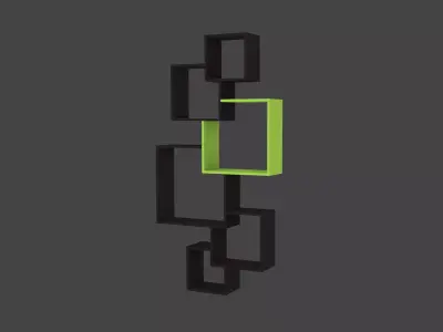 Wall Shelves Low-poly 3D model purchase