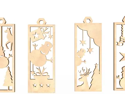 Play deco For Christmas Low-poly 3D model