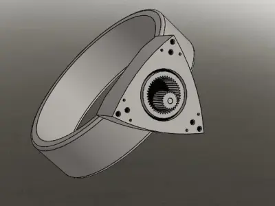 Automotive ring Rotary ring Automotive jewelry 3D model