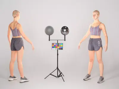 Woman sport 101 Low-poly 3D model