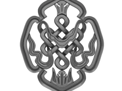 Auspicious Symbols of Buddhism - ENDLESS KNOT 3D model