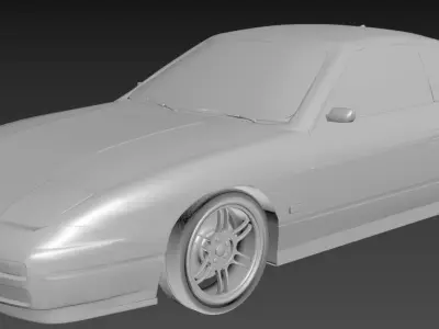 Nissan S13 200SX 1990 High Poly model MTL MAX OBJ FBX 3D model