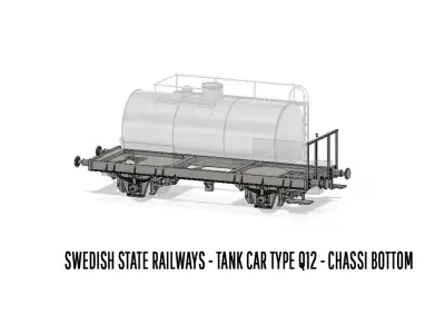ROLLS-0053 SJ Litt Q12  Tank car in H0-scale 3D print model