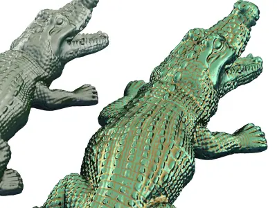 Crocodile figurine 3D model