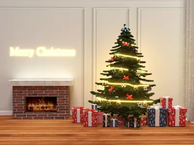 Xmas tree  Low-poly 3D model