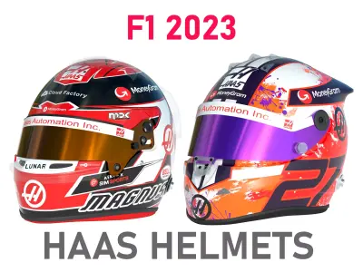 F1 Haas Helmets 2023 3D model