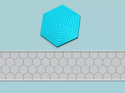 Hexagonal Wall Panel A09 - Interior Design Decoration 3D print model