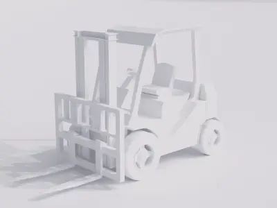 Low Poly Forklift truck Low-poly 3D model
