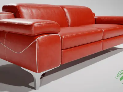 Natuzzi Leather Sofa 3D model
