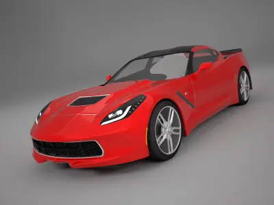 Luxury sports car Stingrey 3D model