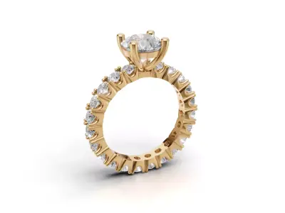 woman ring 3D print model 19