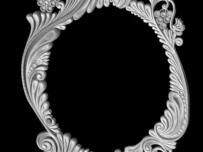 3d stl model photo frame or mirror for cnc router 3D print model