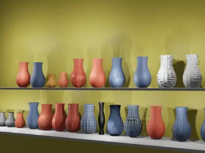 26 Vases full set different models 3D print model