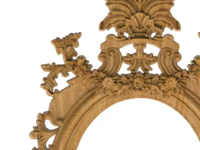 Carved picture frame STL 3D model 48