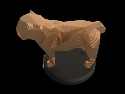 Parametric Bulldog Low-poly 3D model purchase