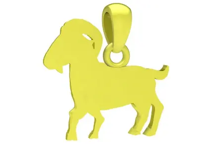 Zodiac Ram Goat Pendant Jewelry Design  4245 3D print model
