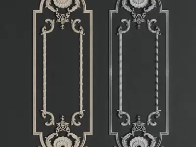 Boiserie 3 ornate ceiling design 3D model