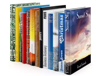 Books Set christian book bundle 3D model