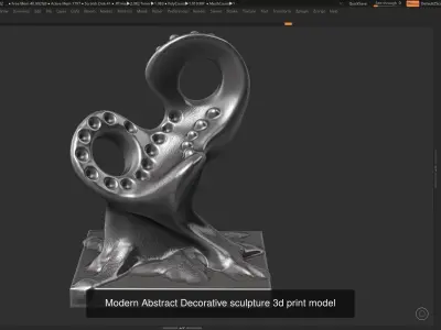 10 modern sculpture pack 3d print model  3D Model Collection