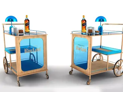 service trolleys 3d models 2 MODEL SET 3D model