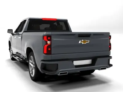 CHEVROLET SILVERADO 2022 Low-poly 3D model