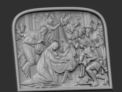 The Magi at the birth of Jesus Christ 3D print model