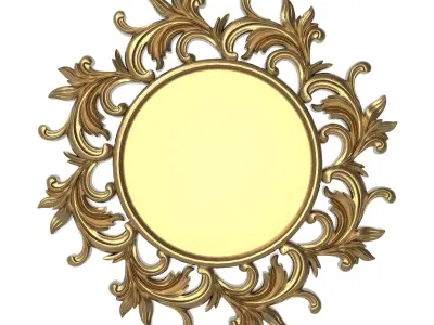 carved frame 3D model 33