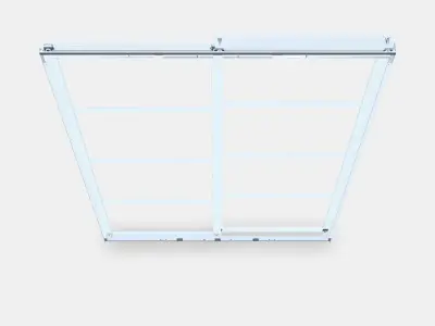 PAX Pair of sliding door frames w rail 3 Low-poly 3D model