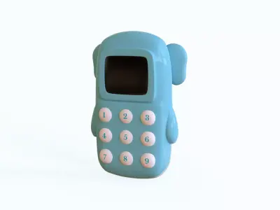 Elephant Phone Toy  Low-poly 3D model