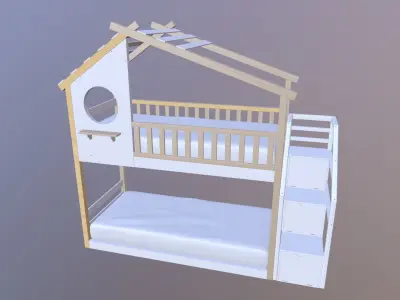 Kids  Bunk Bed 3D model