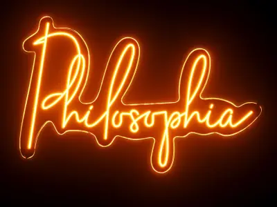 Philosophy Neon Sign 3D model