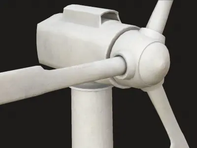 Wind Turbine PBR Low-poly 3D model