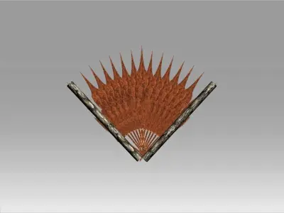 Classic Charm Decoration Fan Collection Low-poly 3D model