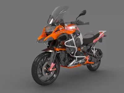 Motorcycle Enduro R1200GS Adventure 2014 3D model