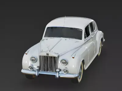 Vintage Royal Limousine 3D Model Low-poly 3D model